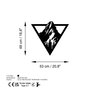 Wallity Matterhorn Escultura de Pared de Metal Negra